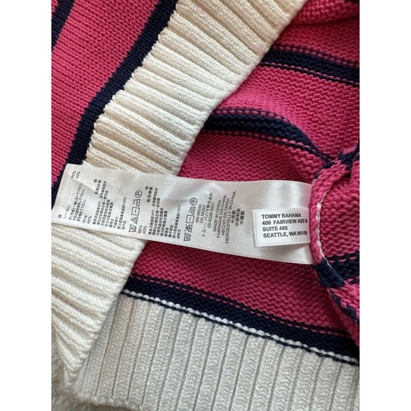 TOMMY BAHAMA Women's Colorblock Striped Pullover Sweater Knit Sz Small - Picture 12 of 14